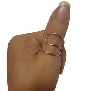 14k Gold Filled Thumb Ring, Swirl Design Statement Ring for Women, Sized Gold Thumb Ring, Unique Thumb Jewelry Size 6-13
