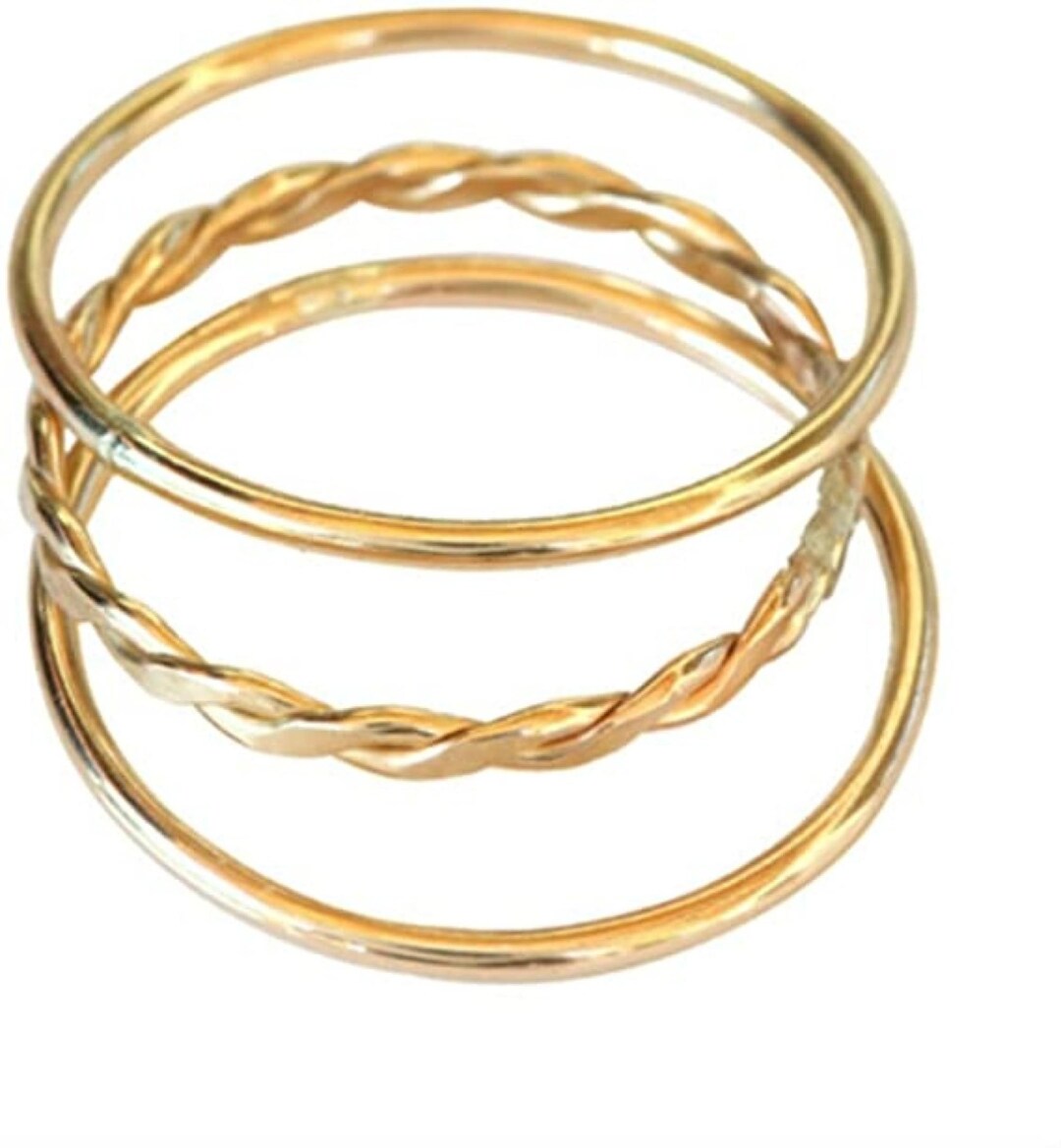 14k Gold Filled Toe Ring, Stacking Rings Thin Band, Round Non ...