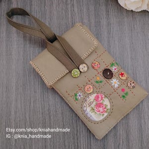 Cartera de dos bolsillos. Cartera de tela multifunción. Monedero hecho a mano. Estuche único. Regalo para niña. El mejor regalo para mamá.