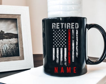 Personalized Firefighter Retirement Gifts, Custom Firefighter Mugs, First Responder Gifts, Fireman Retiring Gifts, Retired Firefighter Mugs