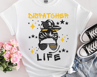 911 Dispatcher T-Shirt: Thin Gold Line, First Responder Sweatshirts