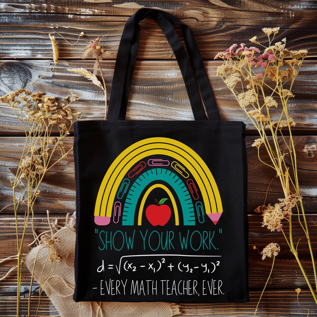 Math Tote Bag Design Example Math Teacher Tote Bag: Humorous