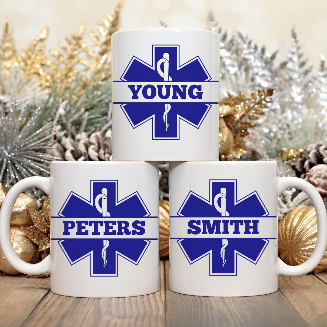 Custom EMS Mugs, EMT Gifts, Ems Gifts, EMT Stocking Stuffer, Gift for