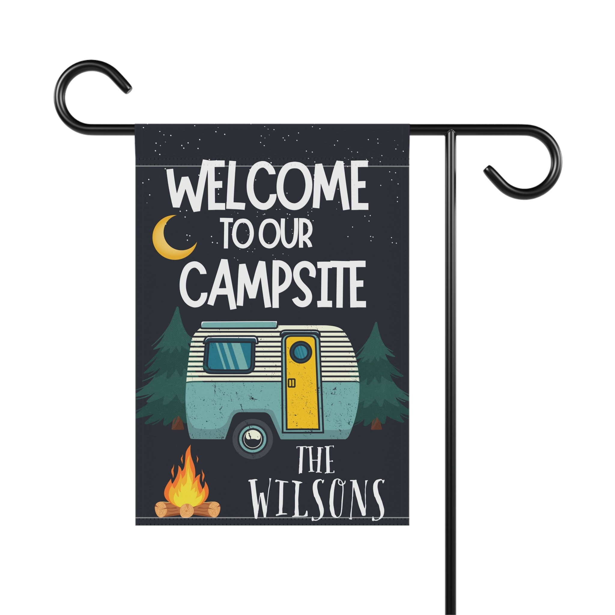 Personalized Camping Flag, Custom Family Garden Flag, Personalized Yard Flag, Custom Camp Flag