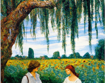 Sunflower Serenade: A Blissful Picnic for Two Under the Whispering Willow Canopy