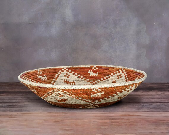 Grand bol artisanal du Cambodge en rotin couleur naturelle – Evaan Market
