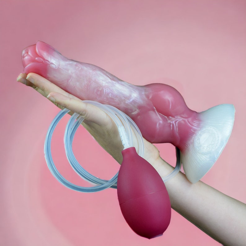 Knot Dildo Squirting Dildo, Knotted Dildo, Fantasy Gode, Furry Dildo, Large Dildo Mature image 3