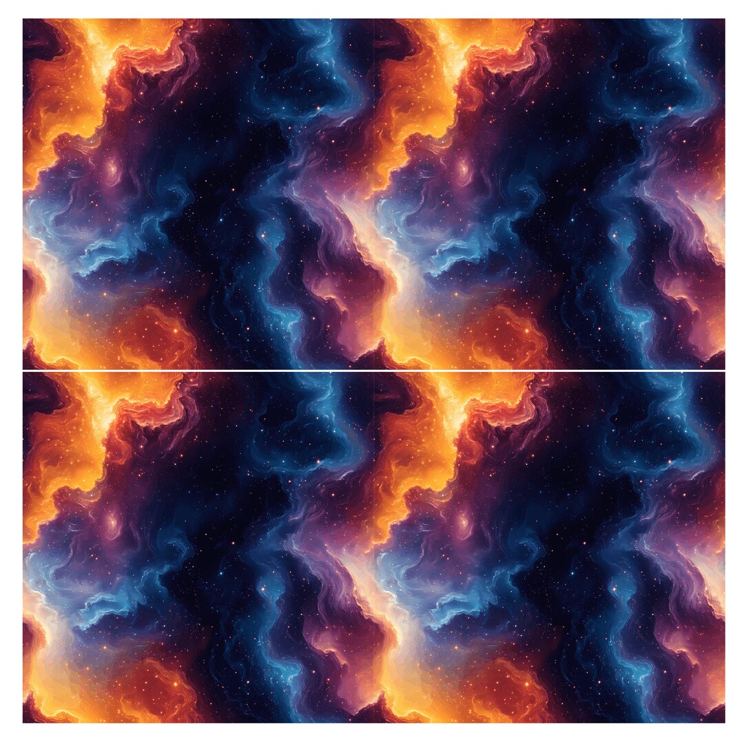 Cosmic Dreams Seamless Digital Paper Pack, 4 Celestial Patterns Space ...