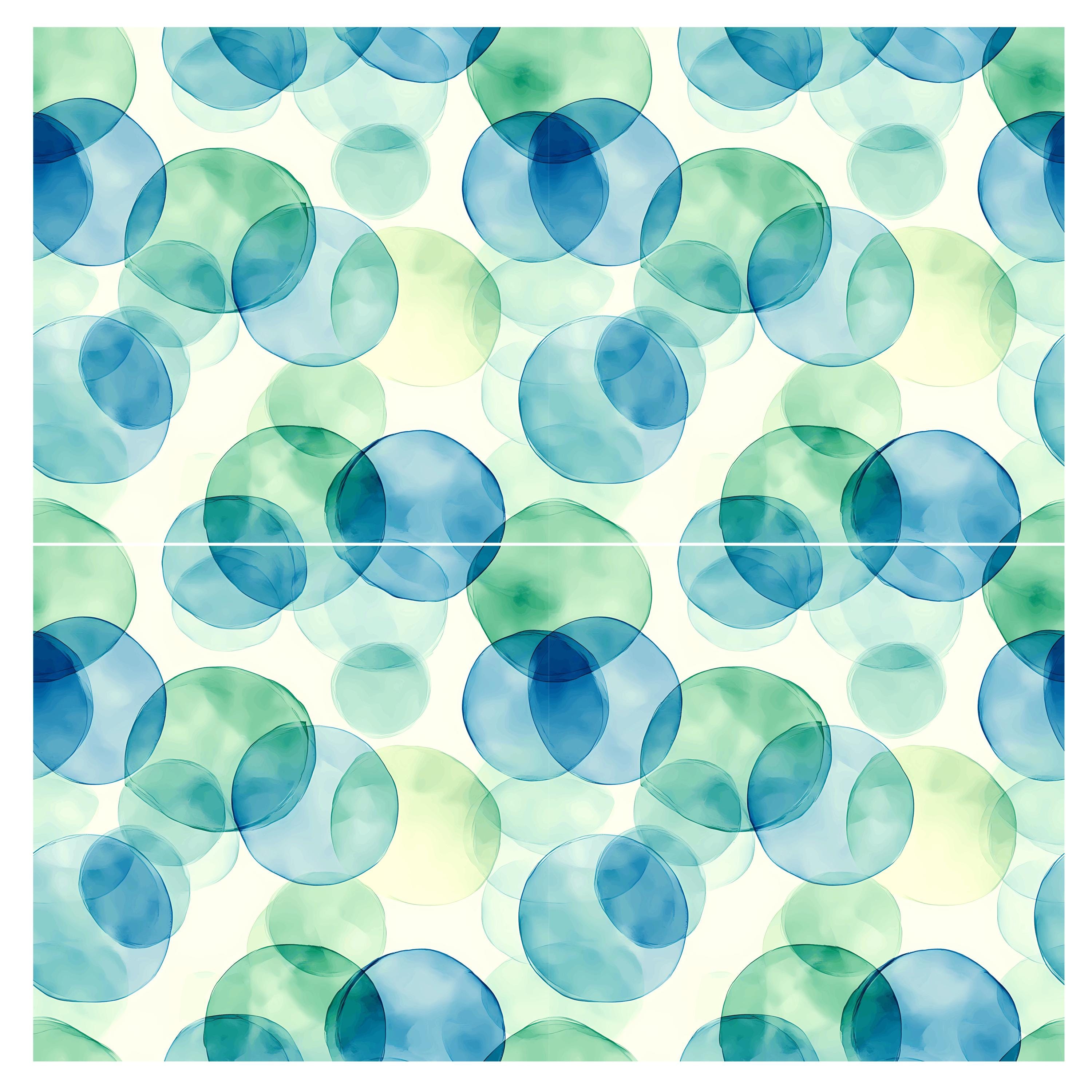 Circle Overlap Seamless Pattern Digital Papers, 4 Modern Geometric ...