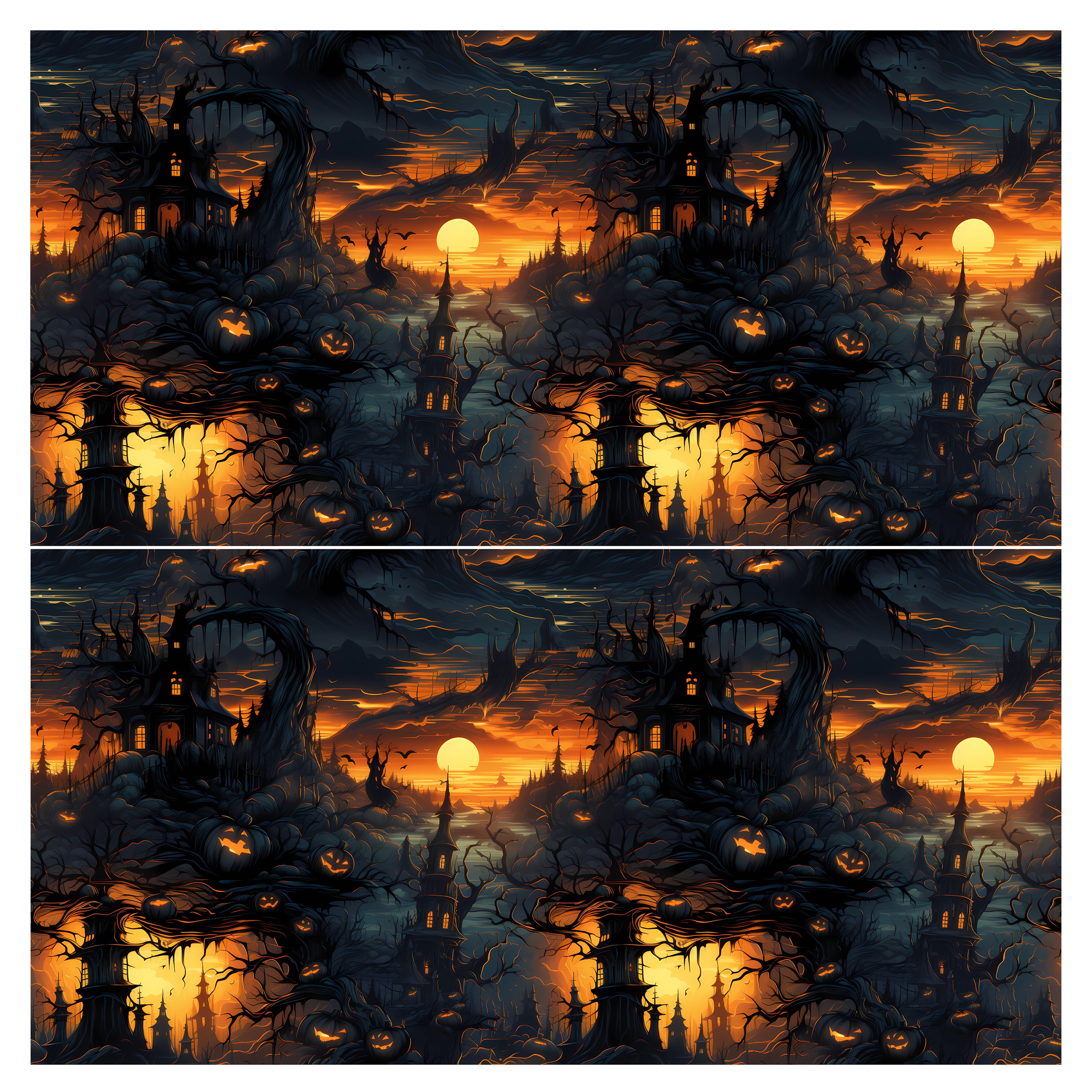 4 Eerie Underworld Seamless Pattern Digital Papers Bundle, Instant ...