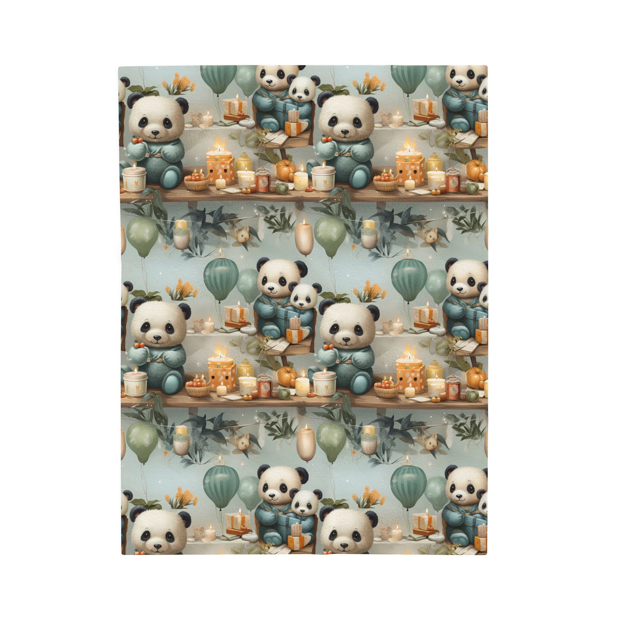 Panda Decoration Digital Paper, Panda Seamless Pattern Design ...