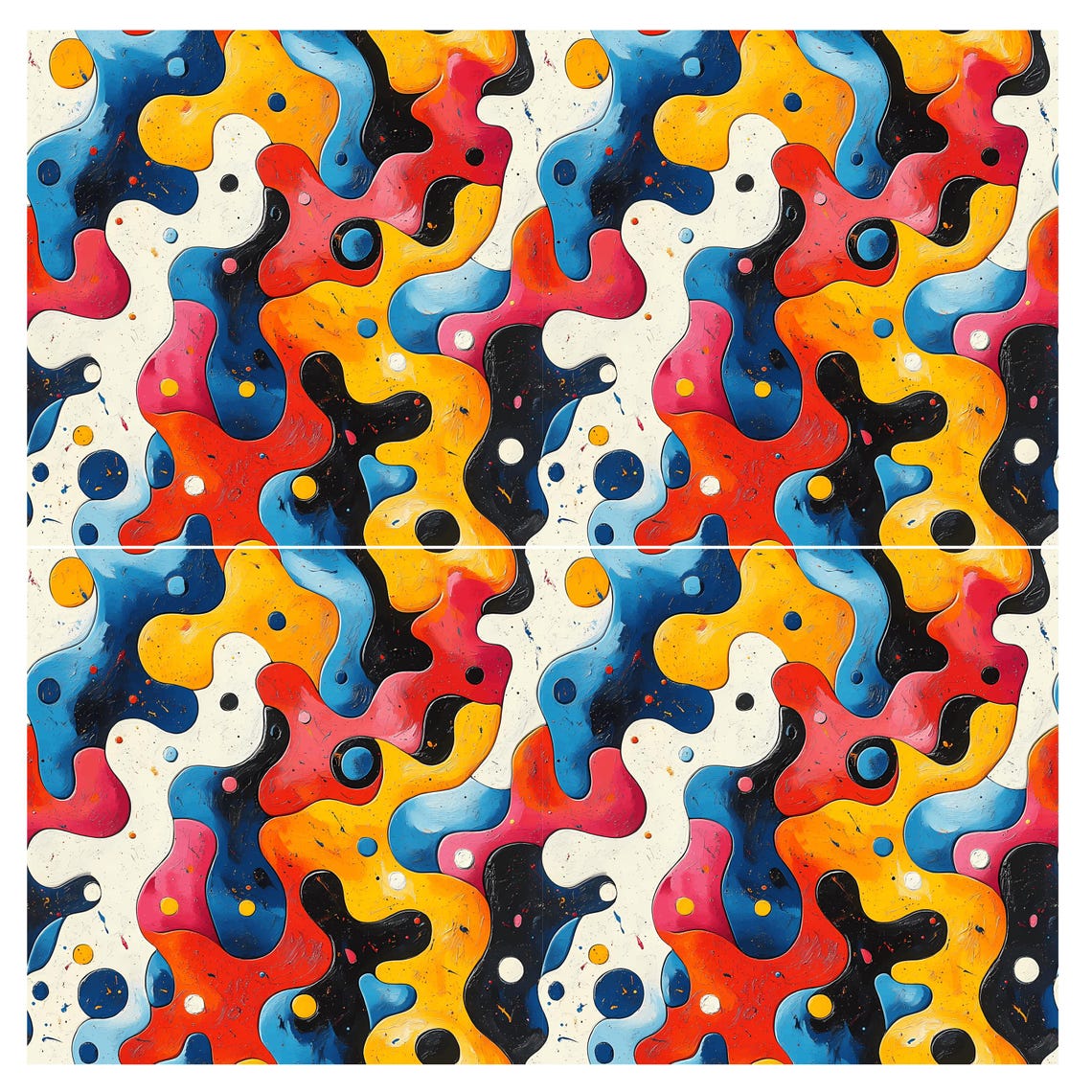Colorful Chaos Seamless Digital Paper Pack, 4 Vibrant Abstract Patterns ...
