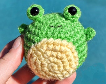 Froggy Plush, Little Frog, Cute Gift Idea, Animal Plushie, Crochet Toy, Amigurumi Frog, Frog Gift, Gift for Kids, Mini Frog