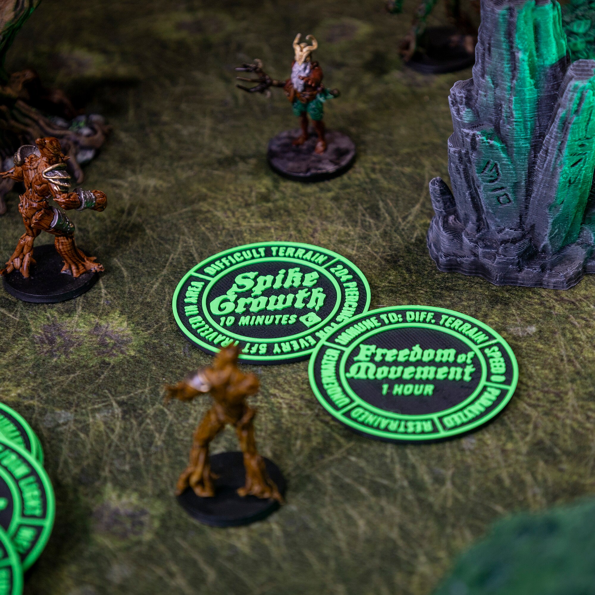 D&D 5e Druid Spells 04 Set De/buff Tokens Character Sheet Tracker, Great for a Player, DM, GM