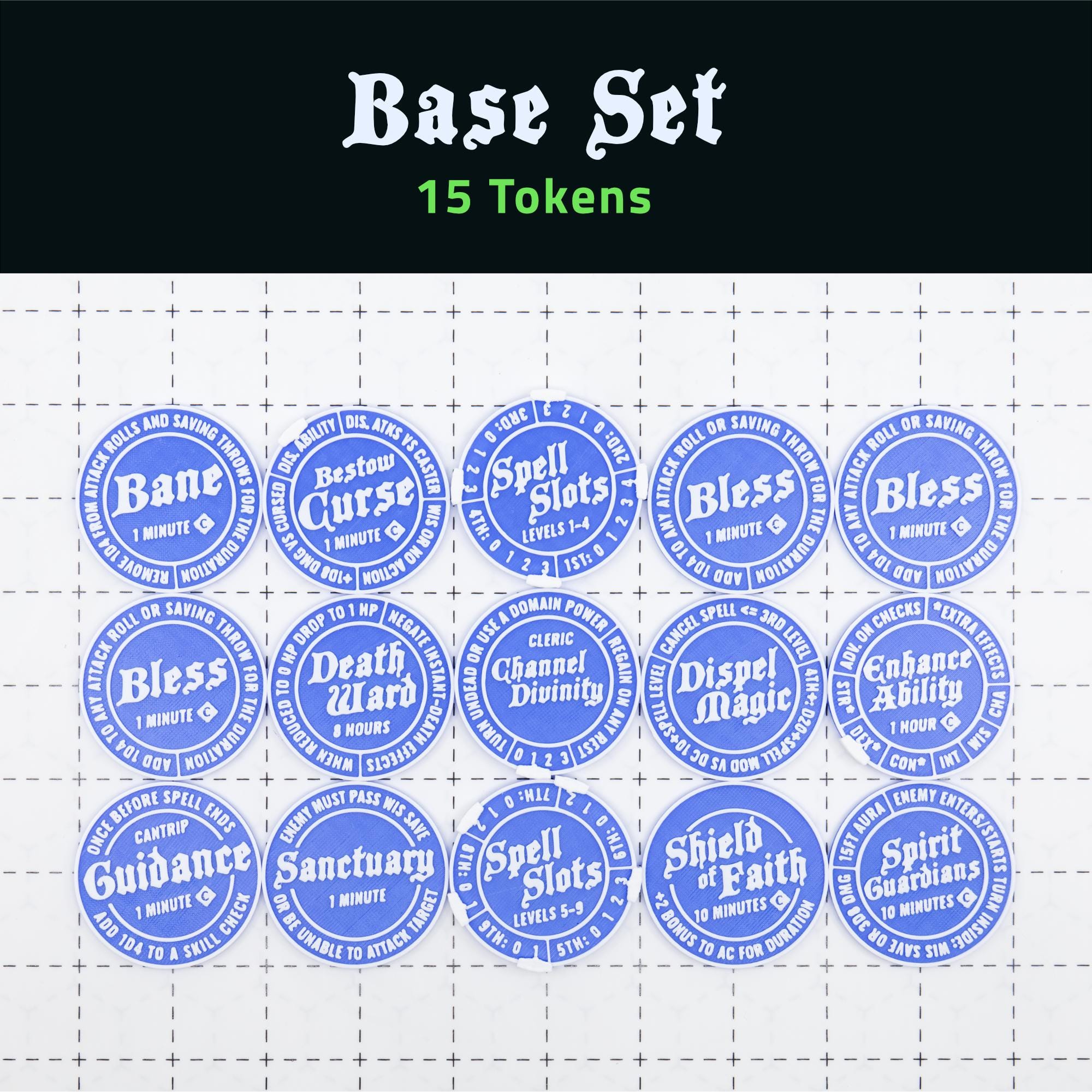 Token Character Sheet D&D 5e Cleric Spell/ability Class Token Sets | Character Sheet Tracking ...