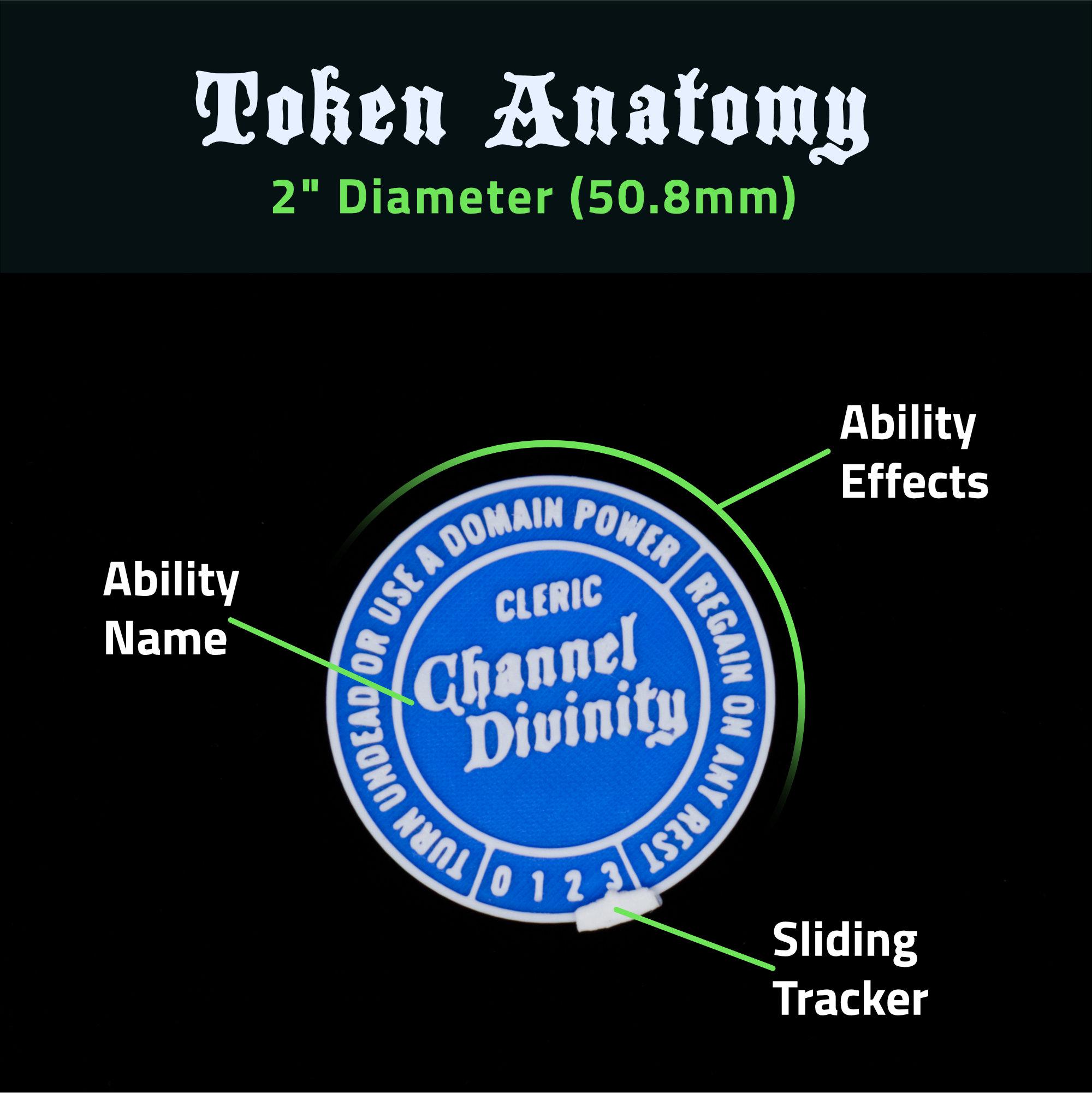 Token Character Sheet D&D 5e Cleric Spell/ability Class Token Sets | Character Sheet Tracking ...