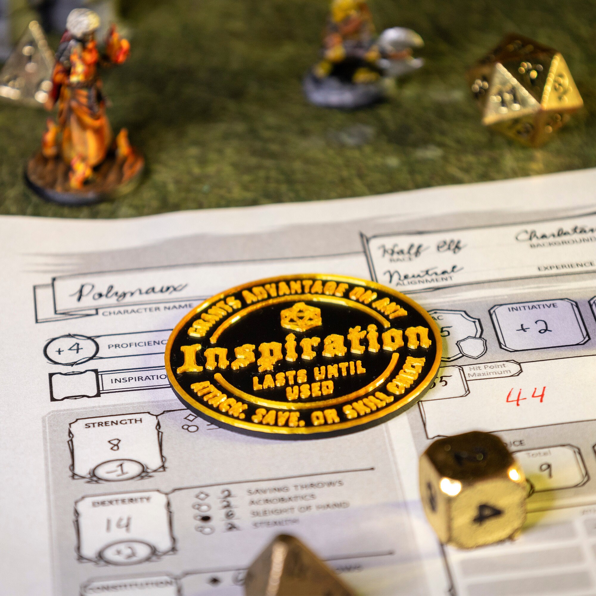 D&amp;D 5e Inspiration Tokens Character Sheet Tracker Great for Players ...