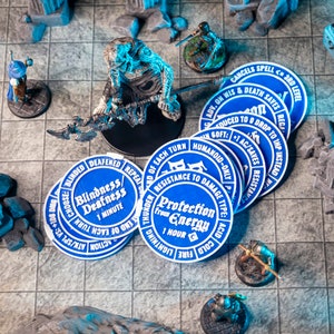 D&D 5e Cleric Spell Tokens: Spell Levels  2-4 De/Buff Trackers, Customizable Colors