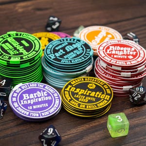 Conjunto de marcadores 3D para montar o seu próprio | D&D 5e, Pathfinder 2e e mais | Marcadores de condição, magia e habilidade | Cores personalizadas | Presente para mestre ou jogador