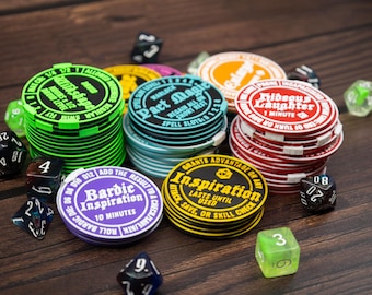 3D Printed Build-Your-Own Token Set | D&D 5e, Pathfinder 2e, and More | Condition, Spell, Ability Marker | Custom Colors | GM or Player Gift