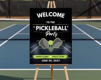 Pickleball decor Welcome Sign Template Editable Digital Download