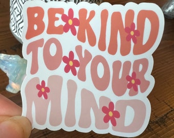 Mental health sticker, mental health gift, water resistant sticker, anxiety sticker, laptop sticker, water bottle sticker