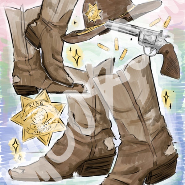 Rick Grimes Boots Etsy