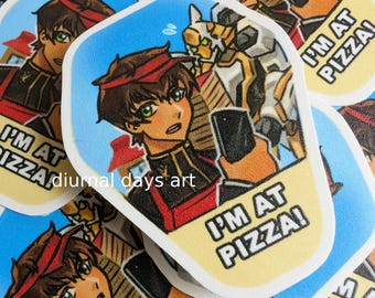 CG I'm At Pizza ビニールステッカー