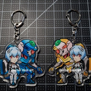 Eva Rei Ayanami + Eva Unit 00 Acrylic Keychain