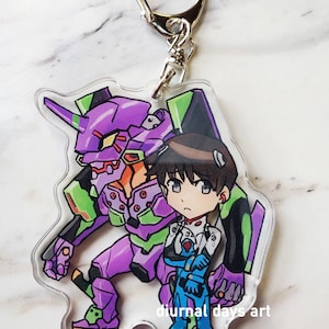 NGE Shinji + Eva Unit 01 Acrylic Charm