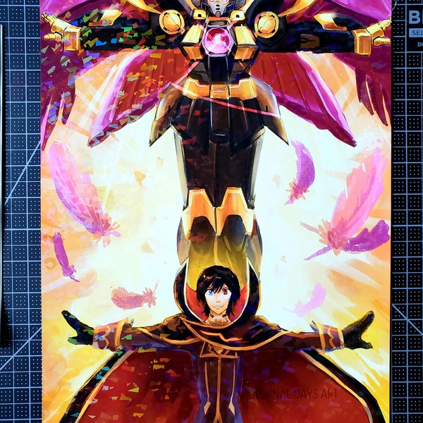 Code Geass x Gundam Wing Holographic Poster