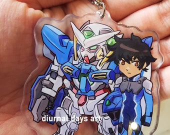 Setsuna + Exia Mecha 2.5" Acrylic Charm