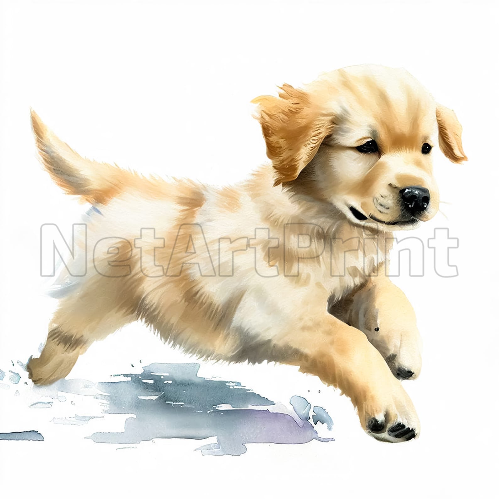 Golden Retriever Puppy Clipart 35 JPG Watercolor Gifts for Dog Owners