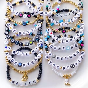 Morgan Wallen Bracelets I’m The Problem Tour Morgan Wallen Concert Bracelets Beaded Bracelets MW Love Somebody Wallen Bracelet Song Bracelet