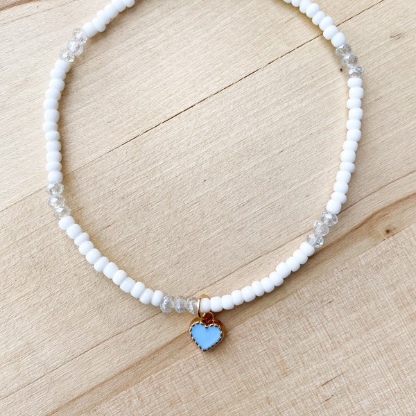 Something Blue Anklet / Something Blue Ankle Bracelet / Wedding Ankle Bracelet / Bridesmaid Jewelry / Bride Jewelry / Bride Anklet