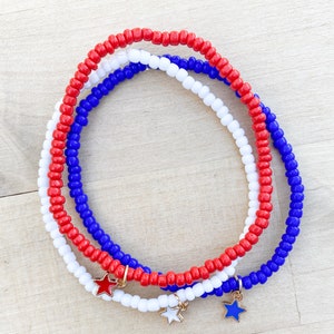 Born in the USA Bracelet / USA Bracelet / Red White and Blue Bracelet / Patriotic Bracelet / Military Bracelet America Bracelet Springsteen image 5