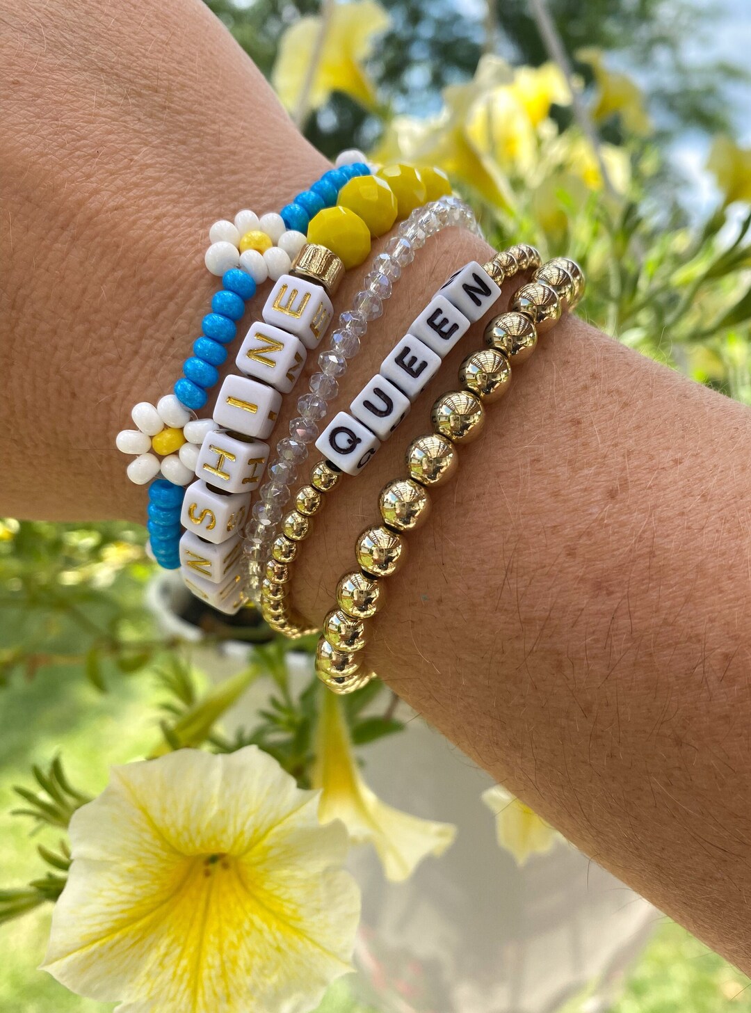 QUEEN Word Bracelet / Name Bracelet / Saying Bracelet / Queen Bracelet