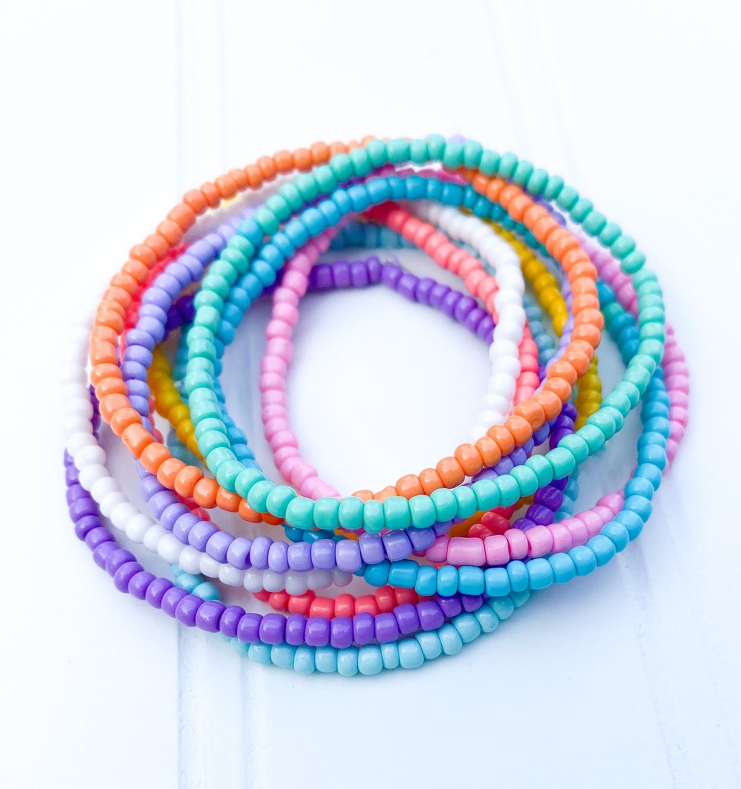 Rainbow Beaded Bracelets / Rainbow Bracelets / Seed Bead Bracelets