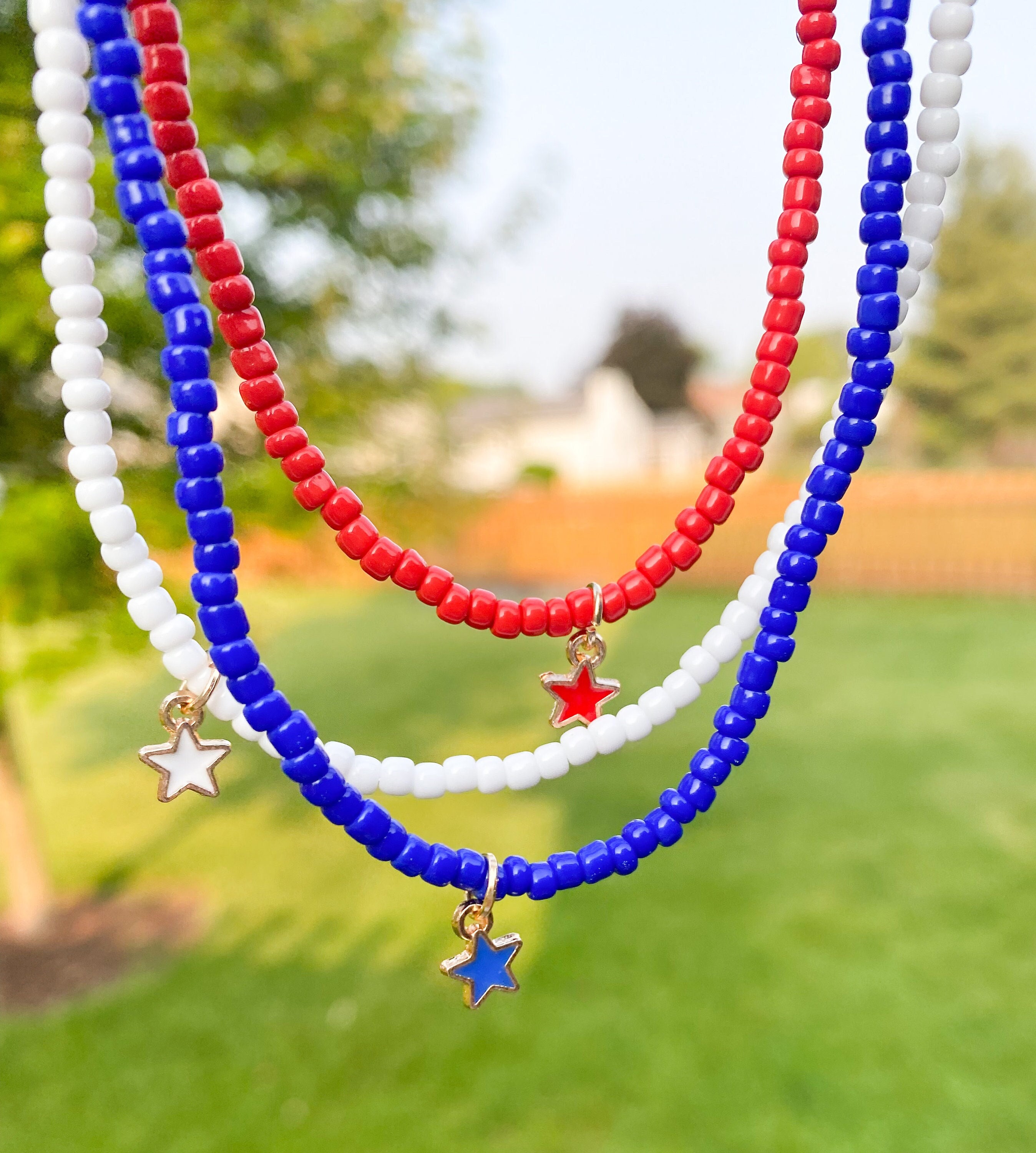 4th of July Necklace Etsy