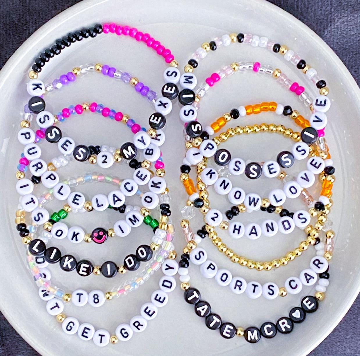 Tate Inspired Bracelets Miss Possessive Tour 2025 Tate Bracelets Tate McRae Concert Bracelets Think Later Greedy Sorry That You Love Me