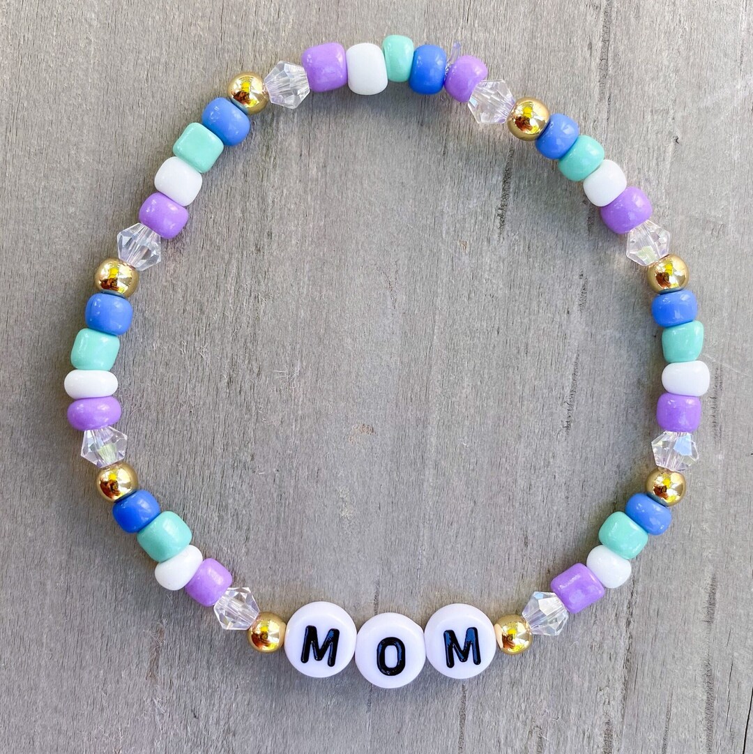Mom Bracelet / Mama Bracelet / Beaded Mom Bracelet / Gift for Mom / Mom ...