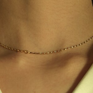 Baguette Gold Chain Necklace - Gold CZ Layering Necklace - 18K Gold Plated Collar Necklace - Dainty Cubic Zirconia Necklace