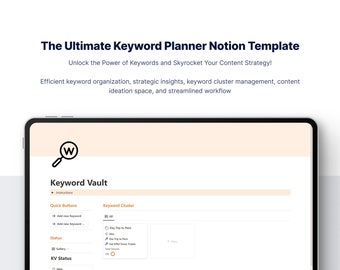 The Ultimate SEO Keyword Planner Notion Template