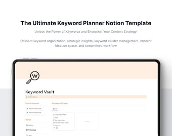 The Ultimate SEO Keyword Planner Notion Template