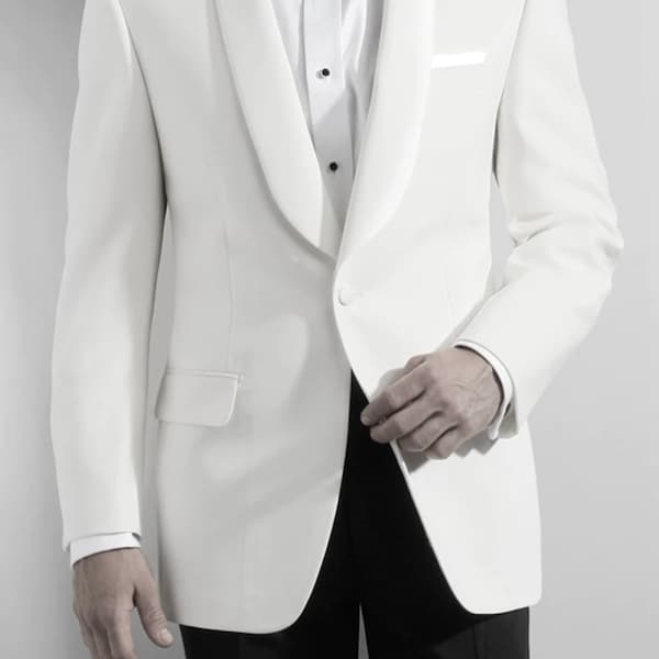Mens White Dinner Jacket Etsy