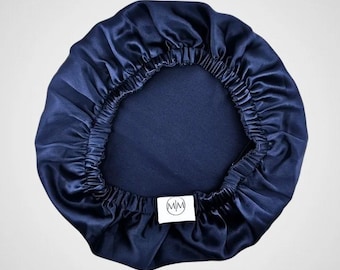 Mulberry Silk Bonnet, 22 Momme, Adjustable Sleep Cap, Frizz Control