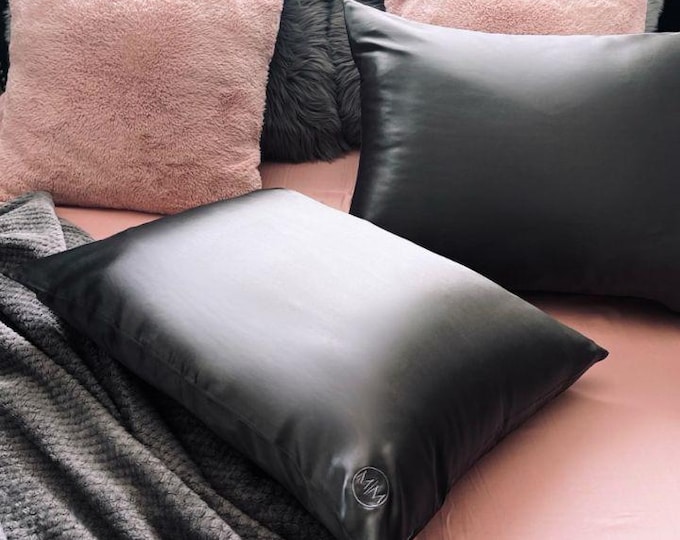 Set of 2 Mulberry Silk Pillowcases, 22 Momme, Hidden Zipper, Pure Silk