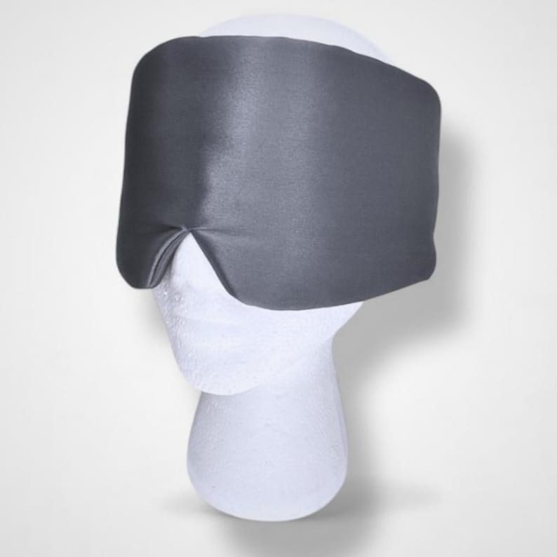 Mulberry Silk Sleep Mask: 22 Momme Luxury, Adjustable Strap Eye Mask Charcoal Grey