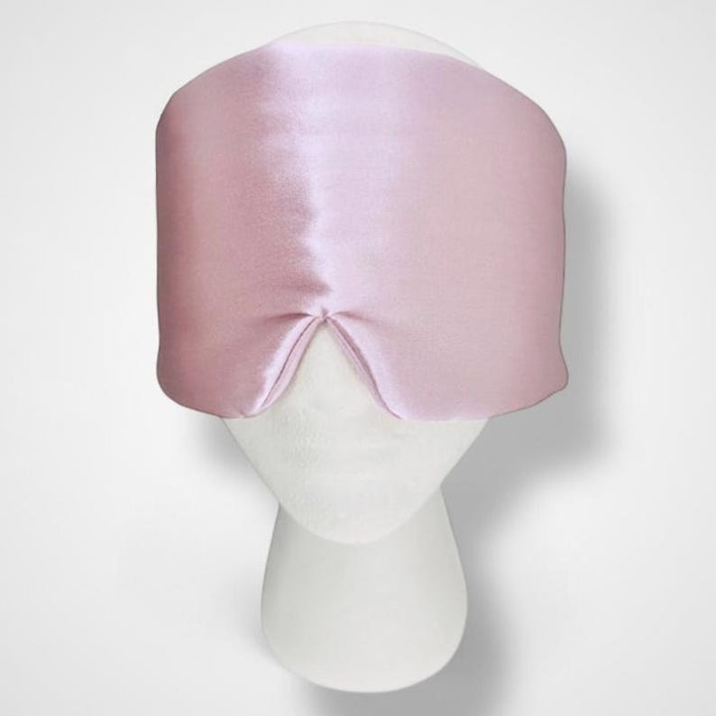 Mulberry Silk Sleep Mask: 22 Momme Luxury, Adjustable Strap Eye Mask Pink