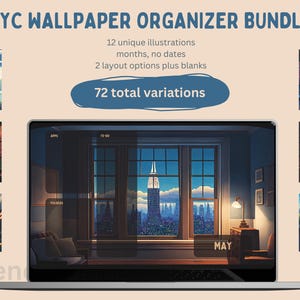 New York wallpaper organizer set di 12 sfondi calendario desktop